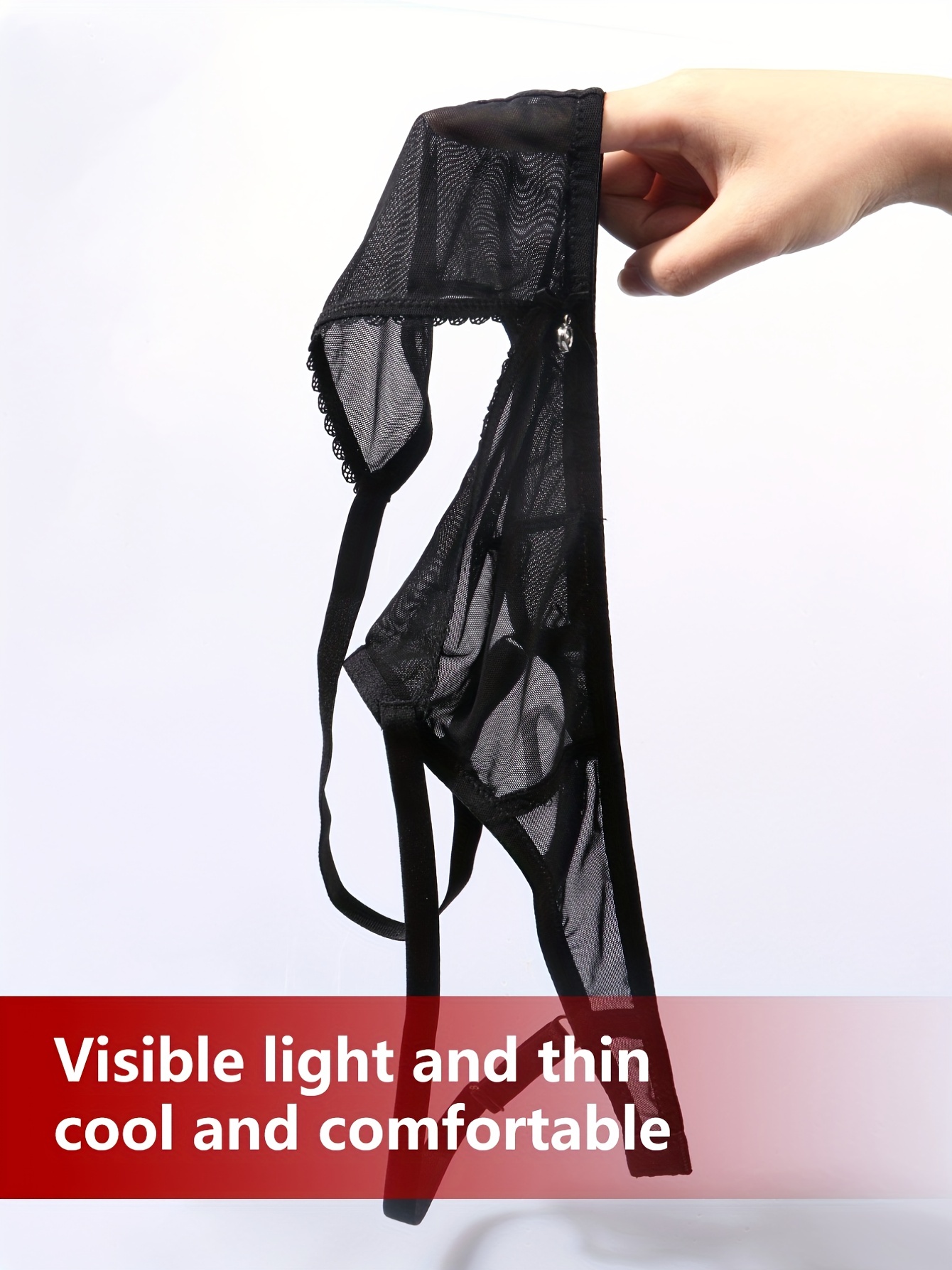 Women's See Through Sexy Sheer Bra Steel Ring Support Thin Comfort