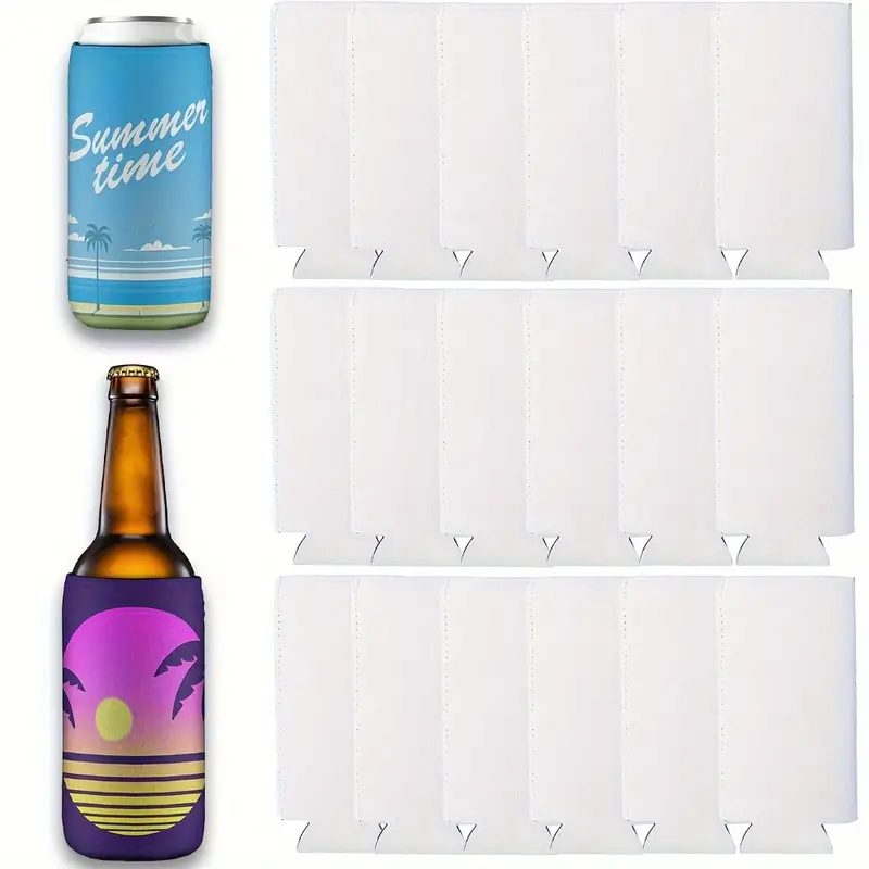 Sublimation Blanks Slim Beer Can Coolers Sleeves - Temu