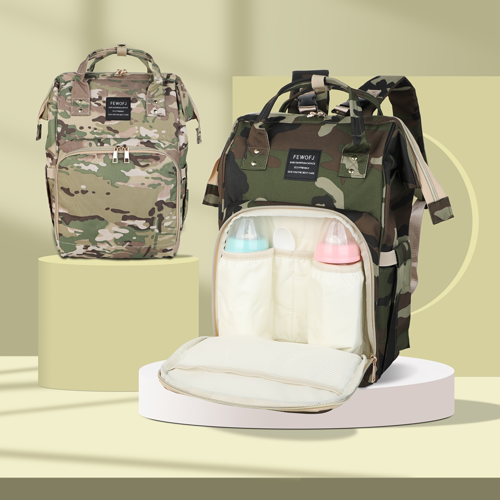 Mancro Mochila para pañales para mujer, mochila de maternidad para bebés,  lindas bolsas de bebé para mamá con bolsillos aislados, puerto de carga  USB