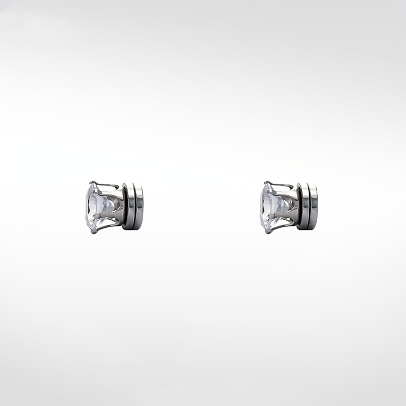 Magnetic Artificial Diamond Stud Earrings for Men