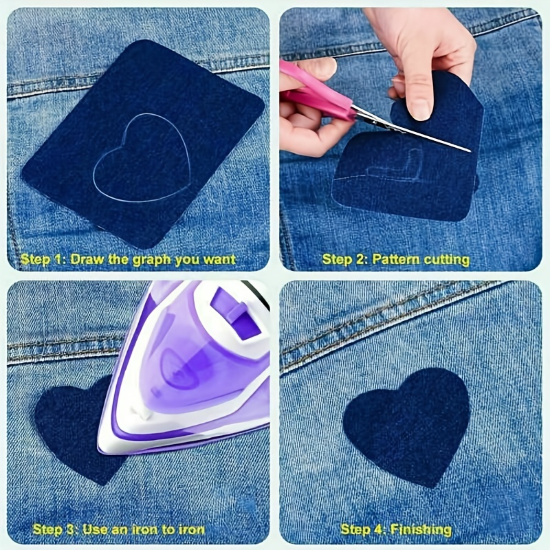20PCS DIY Iron on Denim Patches Jeans Clothing Repair Kit - 4