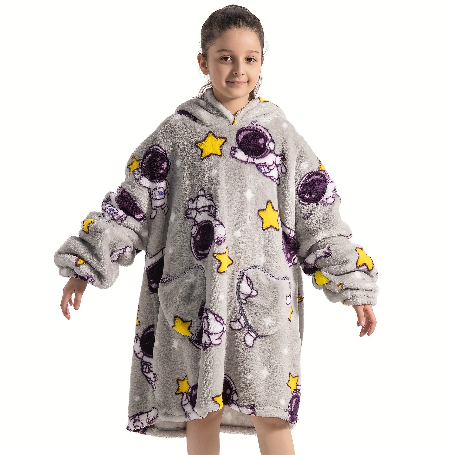 Oversized Blanket Hoodie Kids, Sherpa Fleece Snuggle Hoodie
