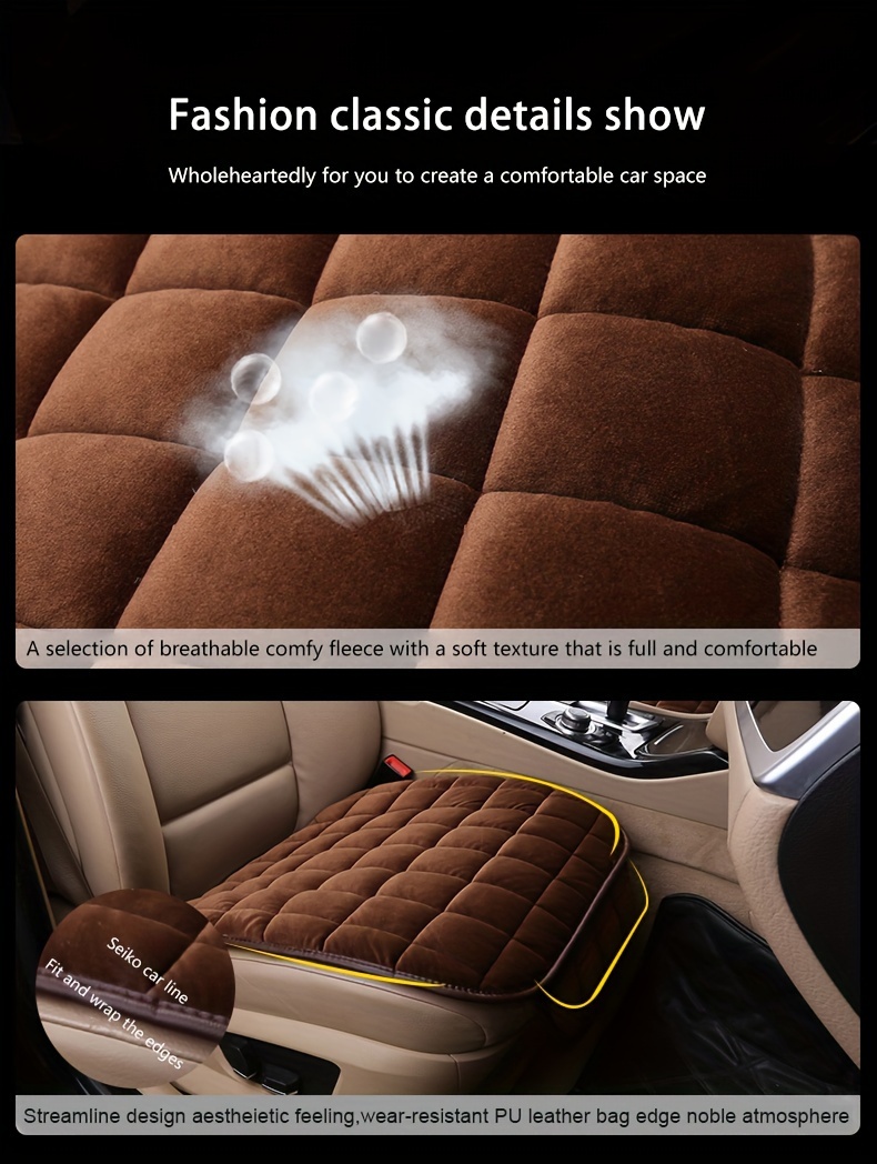 Upgrade Your Car Comfort: Plush Car Seat Cushion-breathable Non