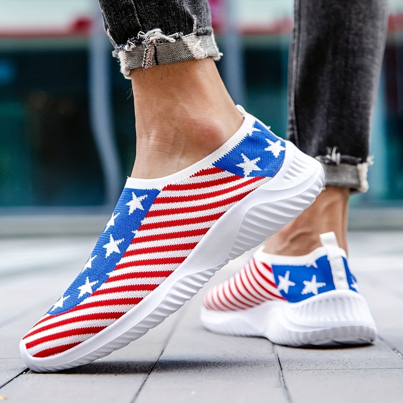 American Flag Shoes Patriothee Sneakers for Men Walking Sneakers  Maxsoul-b03013 Custom Max Soul American Flag, USA Flag Sneakers Shoes