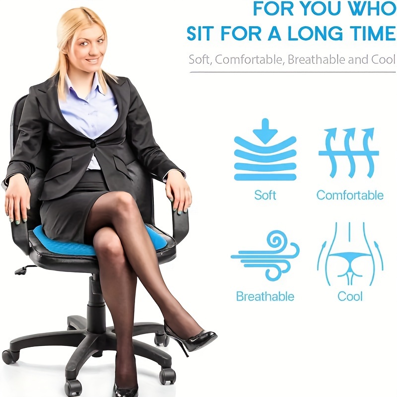 Gel Seat Cushion Reducing Pain of Hip Back from Long Sitting
