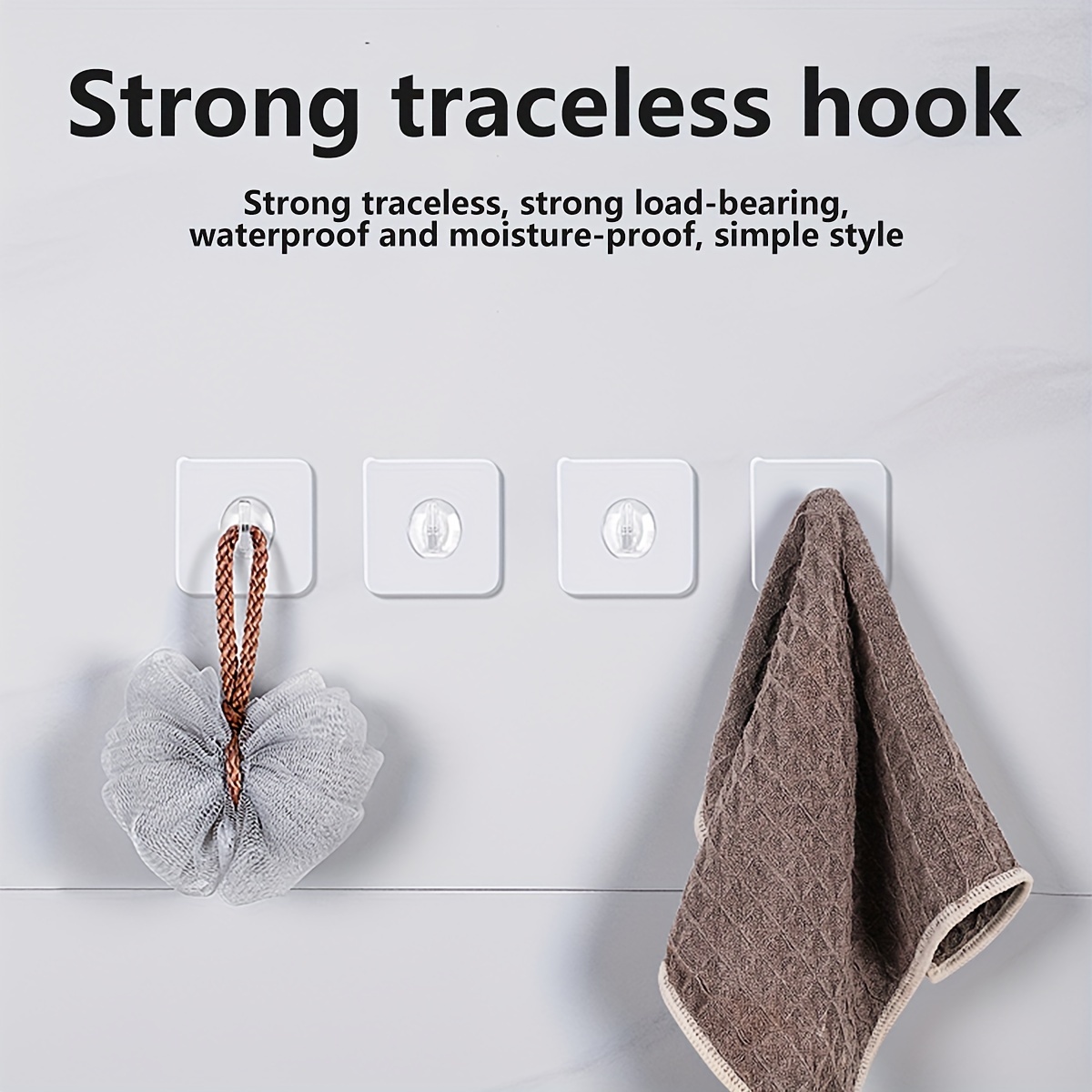 Hooks Strong Adhesive No Marks No Punching Hook Hanging Self - Temu