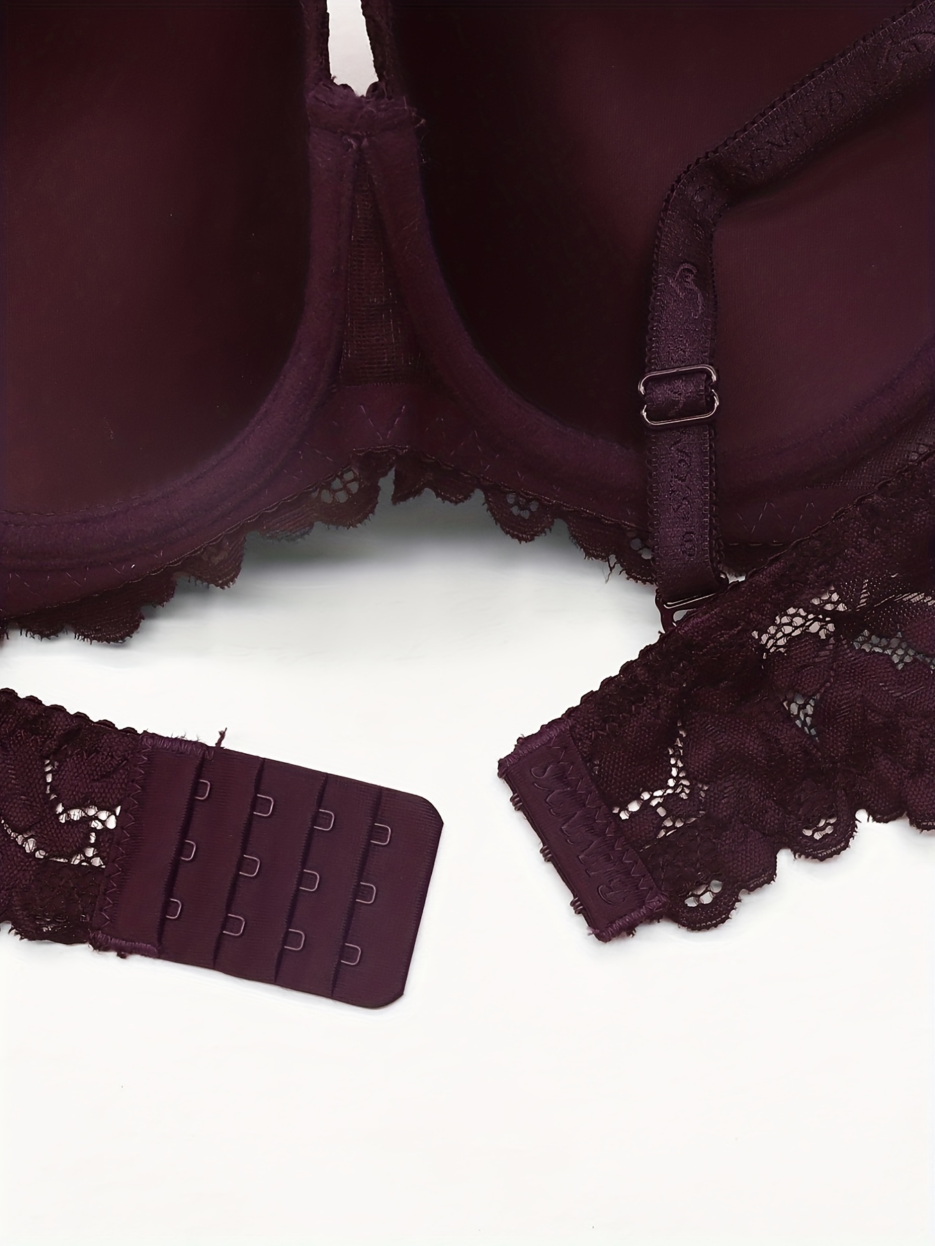 Elegant Maroon Lace Push-Up Bra