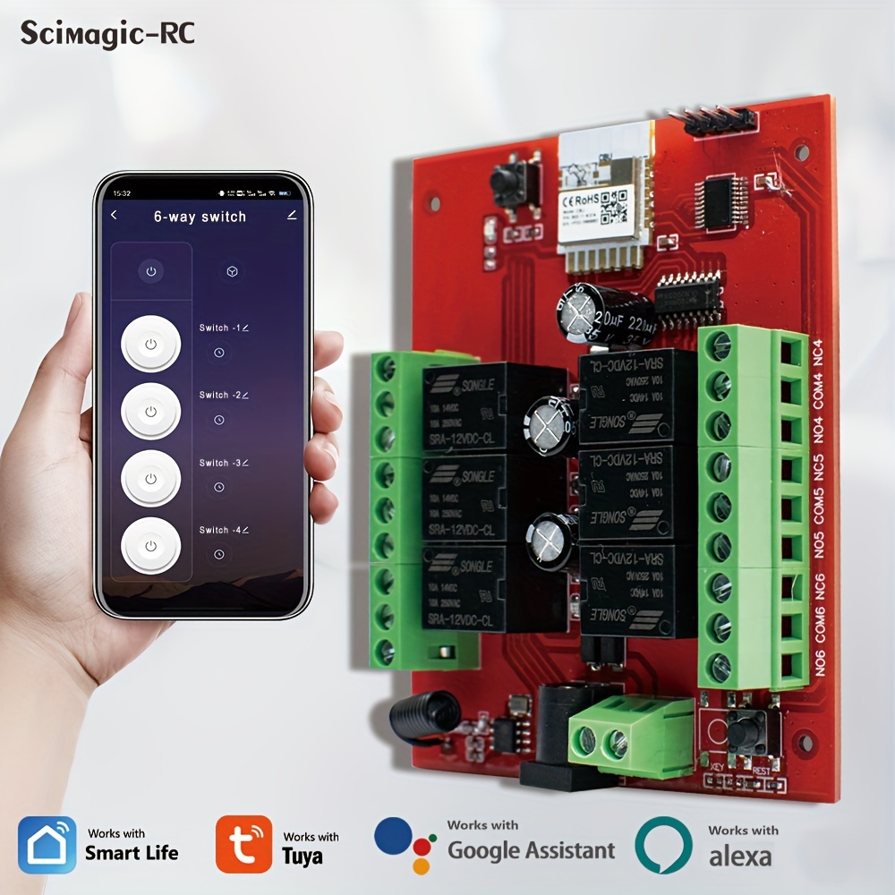 Interruptor inalámbrico de Control remoto inteligente de 4 canales módulo  Universal DC 5V Wifi interruptor temporizador