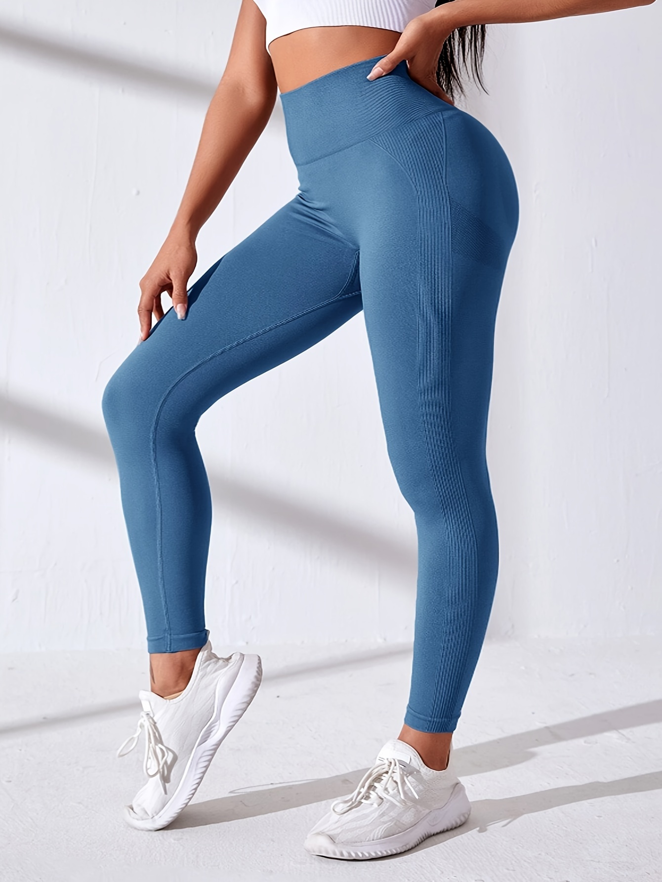 Maria Angel High Waist Ladies 3/4 Length Cotton Non See Through Leggings  Ultra Soft Fabric Workout Gym Yoga Stretchy Pants (as8, Alpha, s, Regular,  Regular, Royal Blue, Skinny) : : Fashion