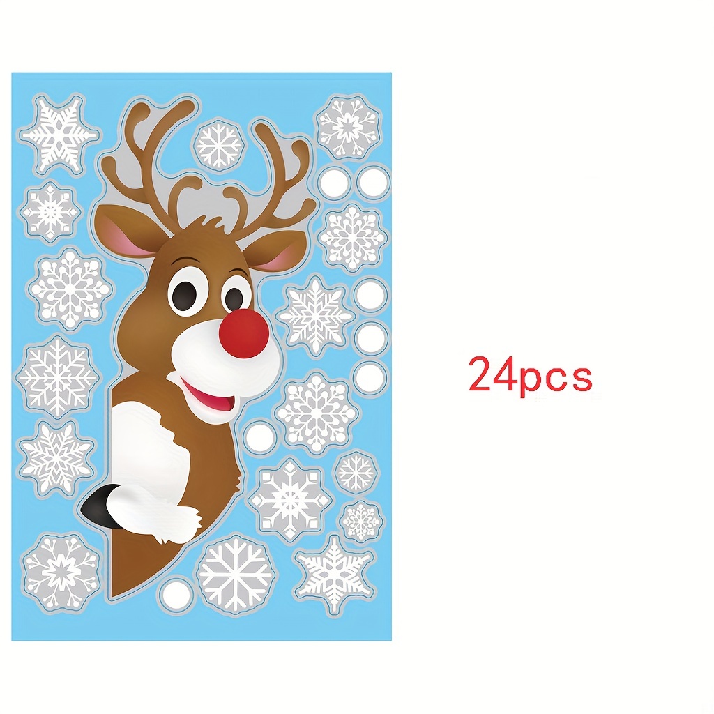 Christmas Windows Static Stickers For Glass Xmas Decals - Temu