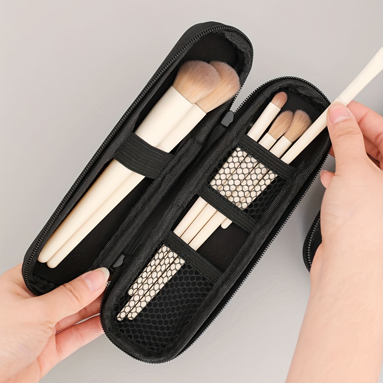 Portable Simple Makeup Brush Bag Lightweight Storage Bag - Temu