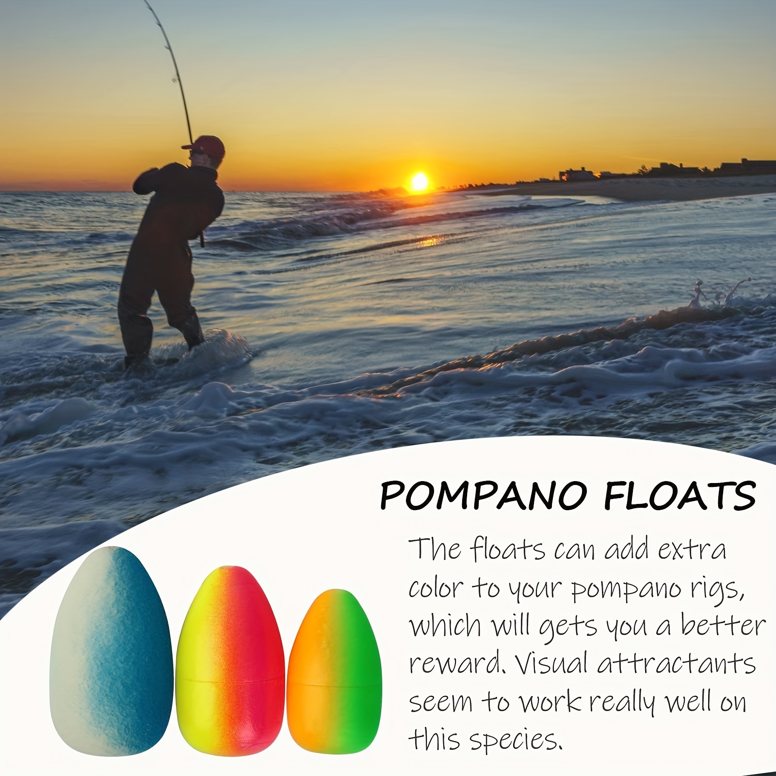 Premium Fishing Floats Pompano Rigs Set Bullet Floats Ideal - Temu