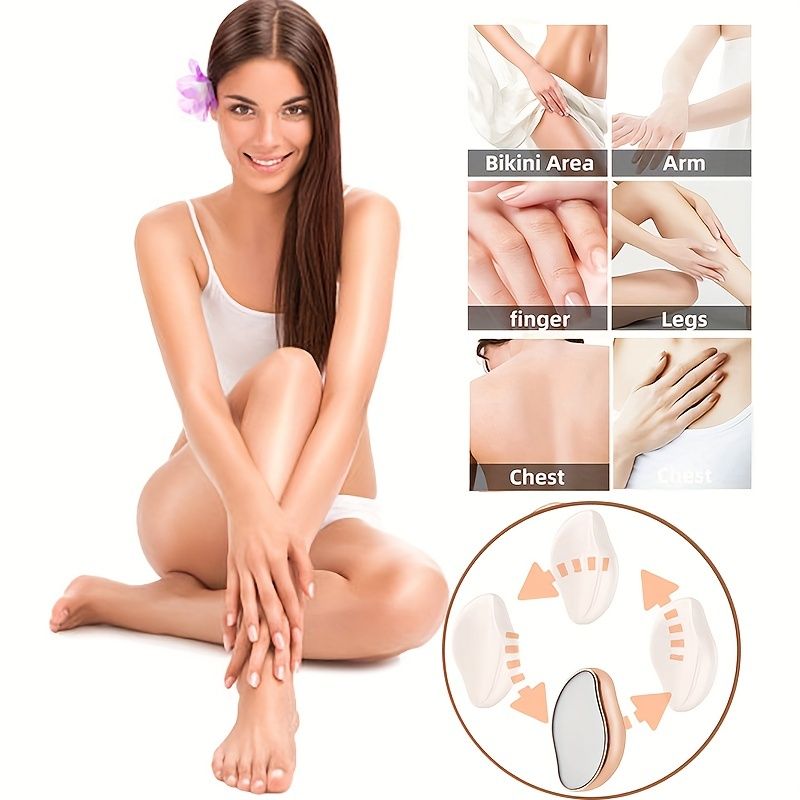 Crystal Hair Eraser Magic Crystal Painless Hair Remover Washable Physical  Hair Removal And Skin Exfoliator Tool For Women Men Body Any Part Fast  Exfoliate Soft Smooth Silky Skin - Beauty & Personal