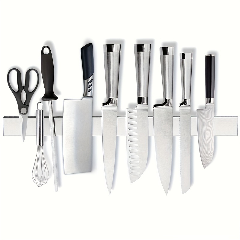 Tira magnética de almacenamiento de cuchillos, soporte para cuchillos, tira  de cuchillos, soporte para utensilios de cocina, soporte para