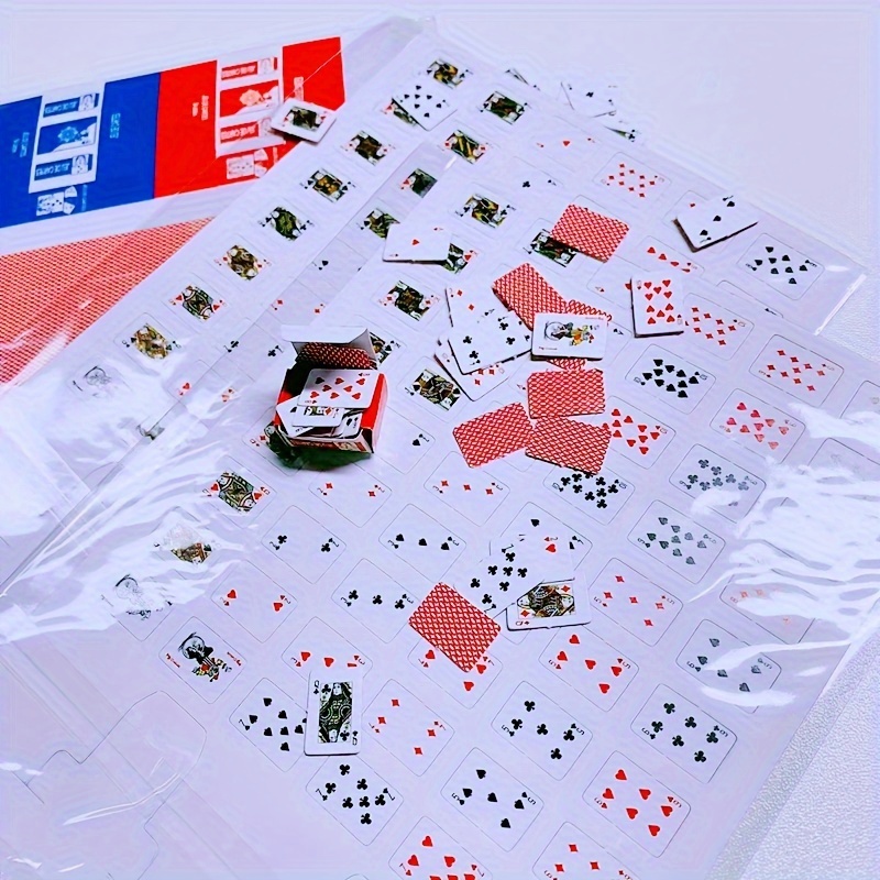 Mini Playing Cards Miniature Dollhouse Furniture Accessories - Temu