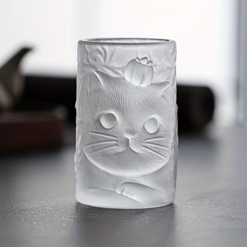 Cat Claw Water Cup 300ml Frosted Glass Coffee Cups Cute Cat - Temu