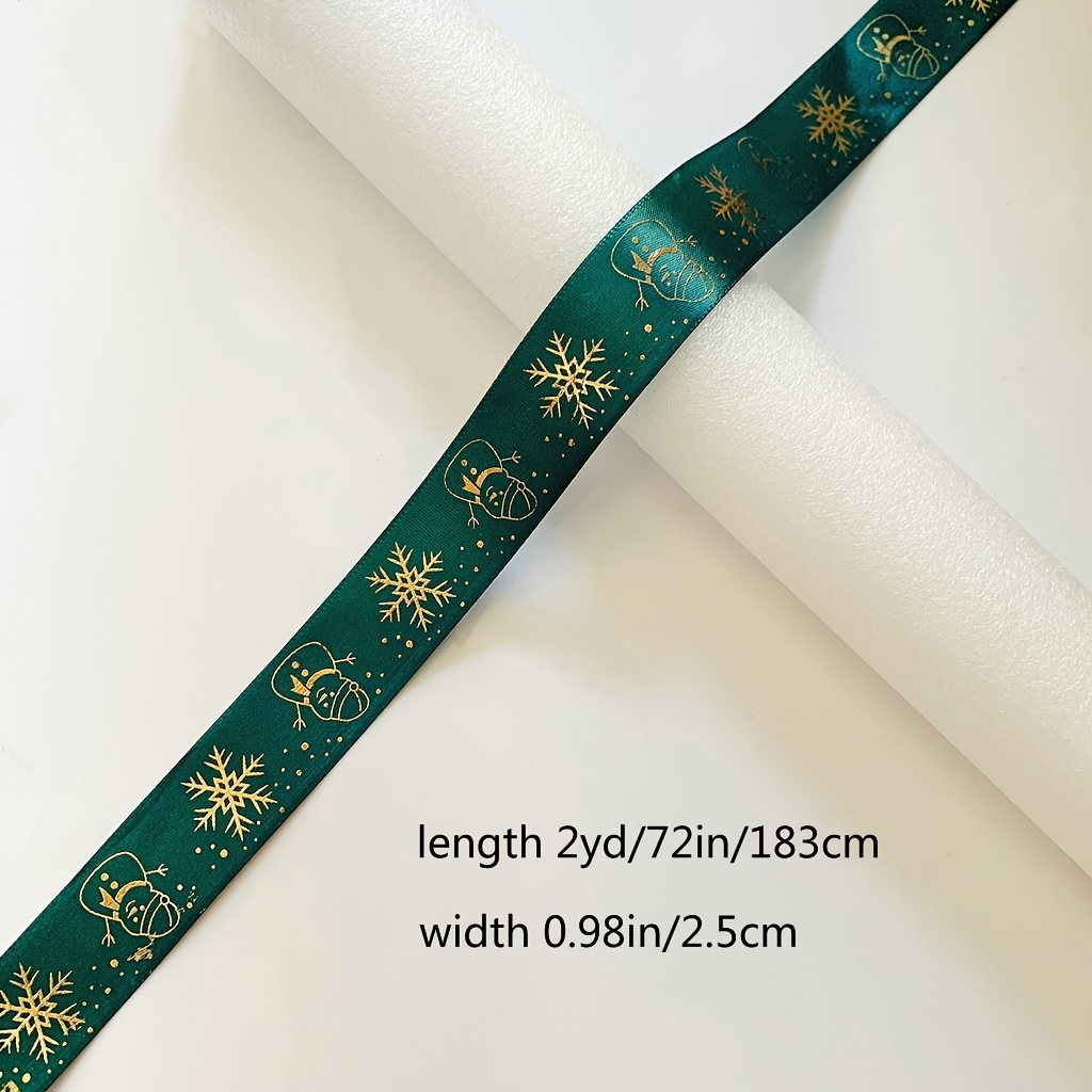 Emerald Green Satin Print Christmas Forest Green Gift Wrapping