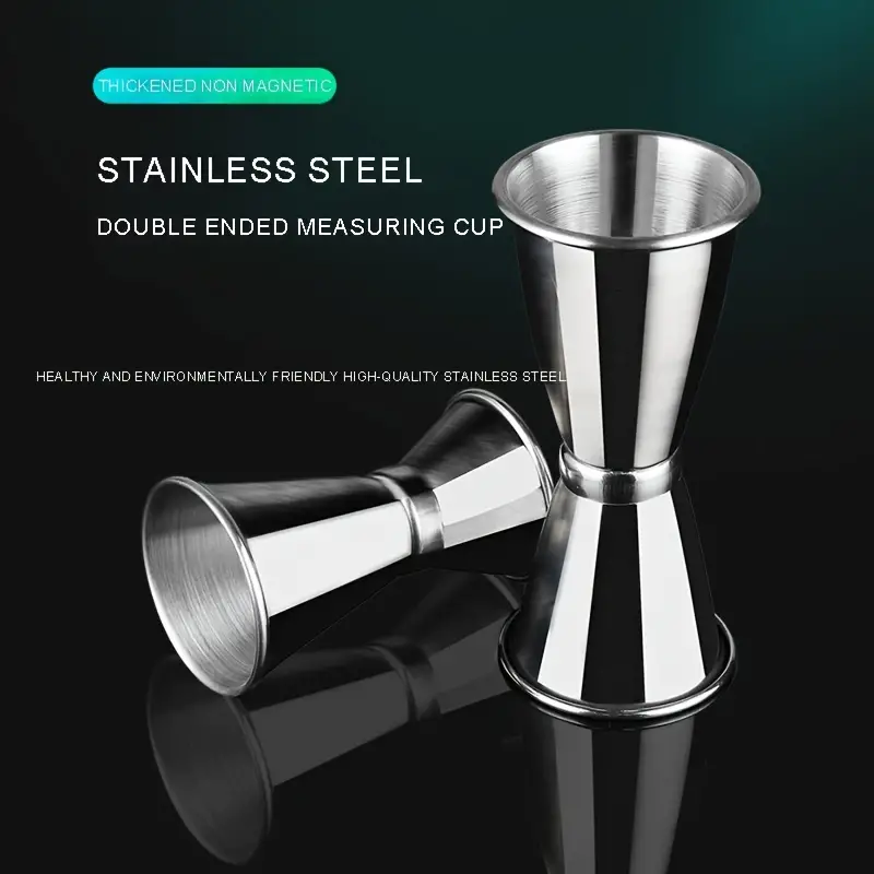 Jigger, Stainless Steel Shot Measure Cocktail Jigger Spirit Measure Cup  Double Drink Measures Cups For Bar Party Wine Cocktail Drink Shaker, Bar  Accessories, Bartending Utensils - Temu