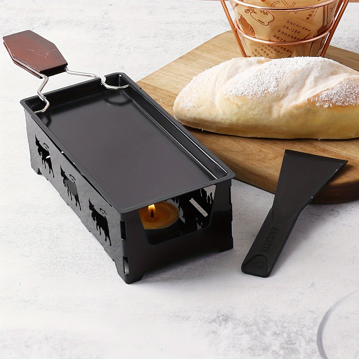 Heatproof Stainless Steel Raclette Pan Non Slip Cheese Oven For Kitchen  Cooking Dinner - AliExpress