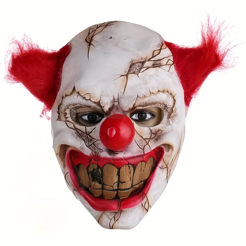 Halloween Clown Mask Cosplay Creepy Demon Evil Latex Mask - Temu