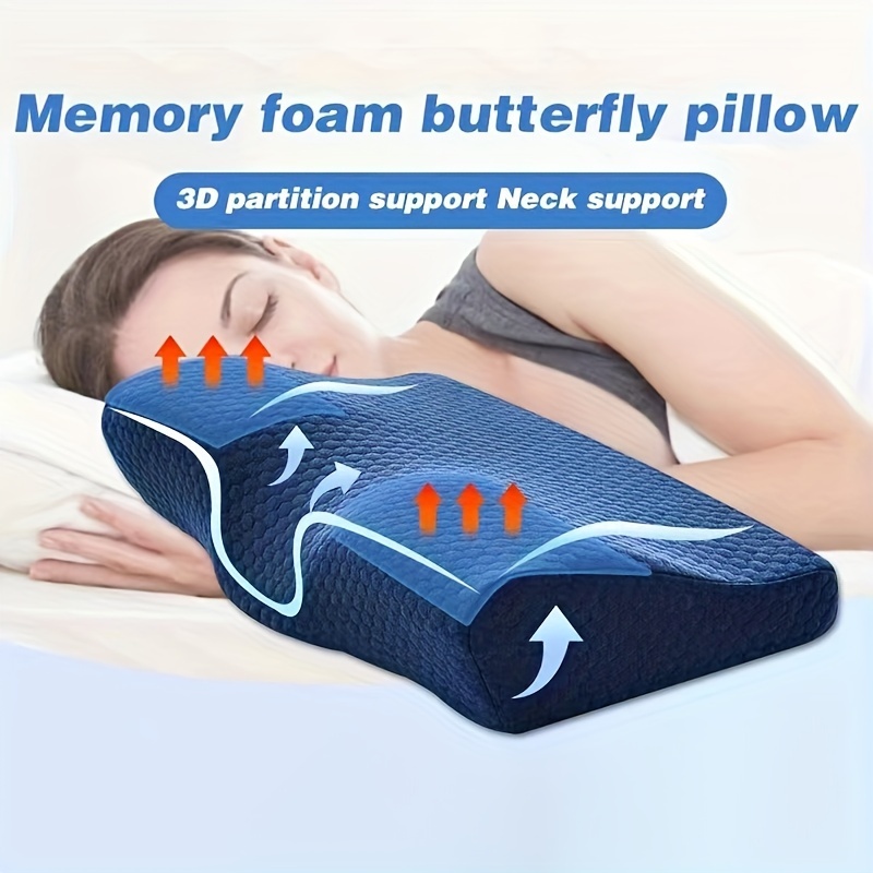 1pc Memory Foam Neck Pillow For Neck And Shoulder Pain Relief