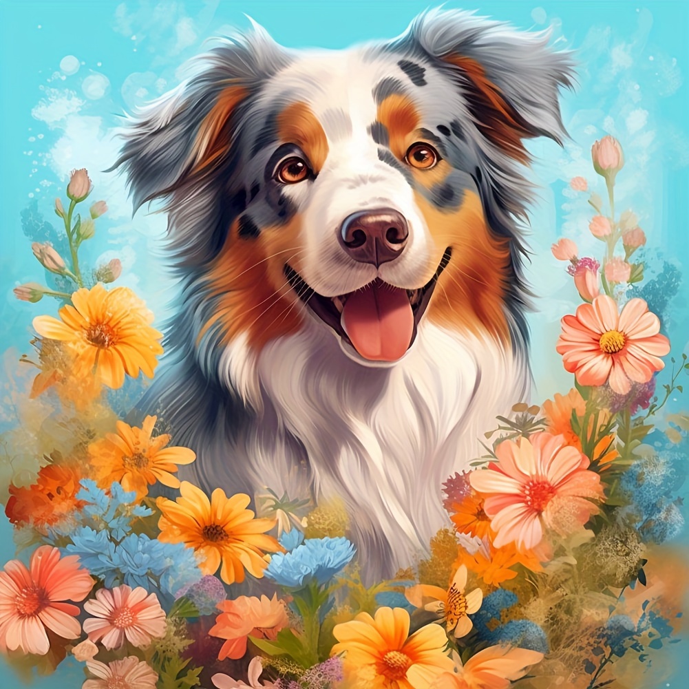 

1pc 20*20cm/7.87inx7.87in Diy Handmade 5d Diamond Painting Kit Cute Animal Puppy Diamond Painting Used For Wall Decoration Home Decoration Ornaments Frameless