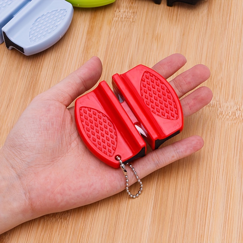 Portable Kitchen Knife Sharpener, 2-section Mini Knife Sharpening Tool For  Mountaineering Camping Travel Bbq - Temu