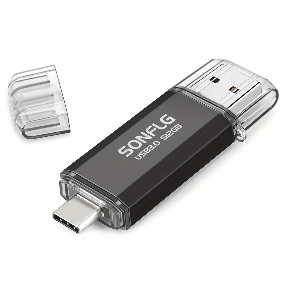Clé USB 256Go 3.0 Rapide,OTG cle USB C 2 en 1 Type C USB 3.0 en