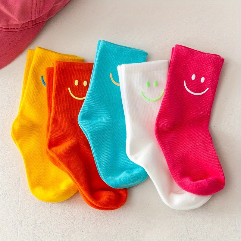 Comprar Calcetines de dibujos animados cara sonriente divertidos calcetines  de algodón mujeres Kawaii lindo regalo feliz