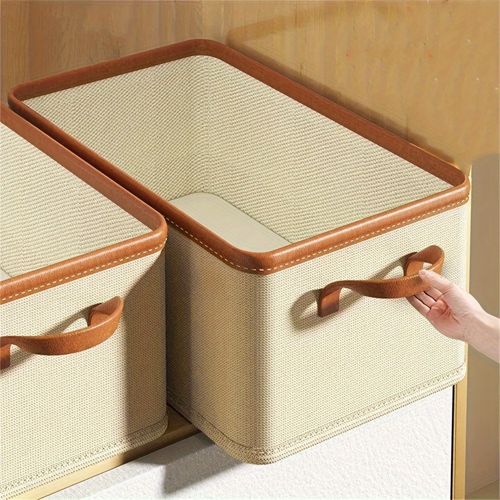 Dealscloset Storage Boxes for Clothes,Clothing Storage Bins for Closet with Handles, Foldable Rectangle Baskets, Fabric Containers Boxes for