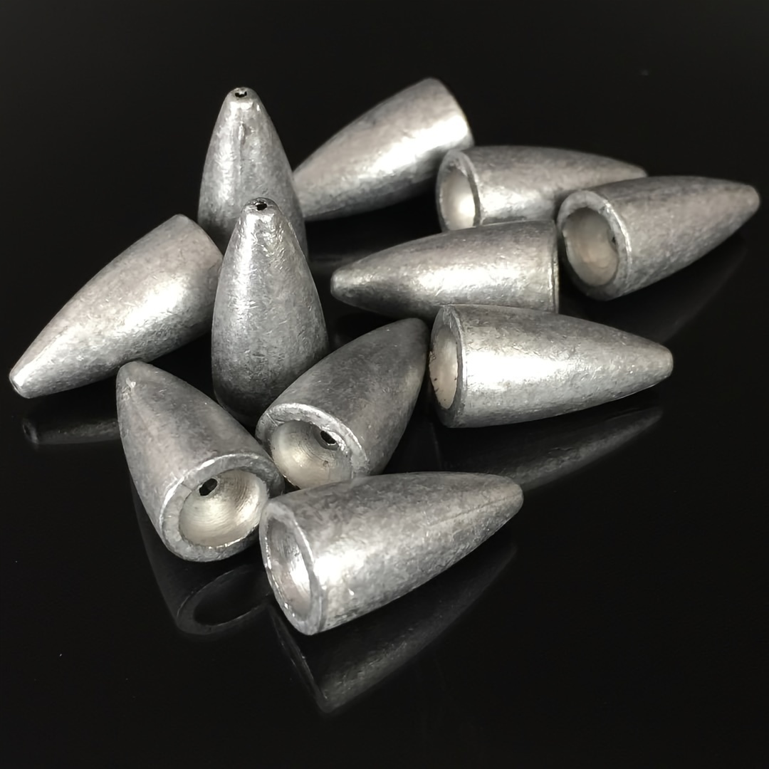 10pcs Fishing Weight Sinkers, Lead Weights For Bass Fishing And Texas Rigs