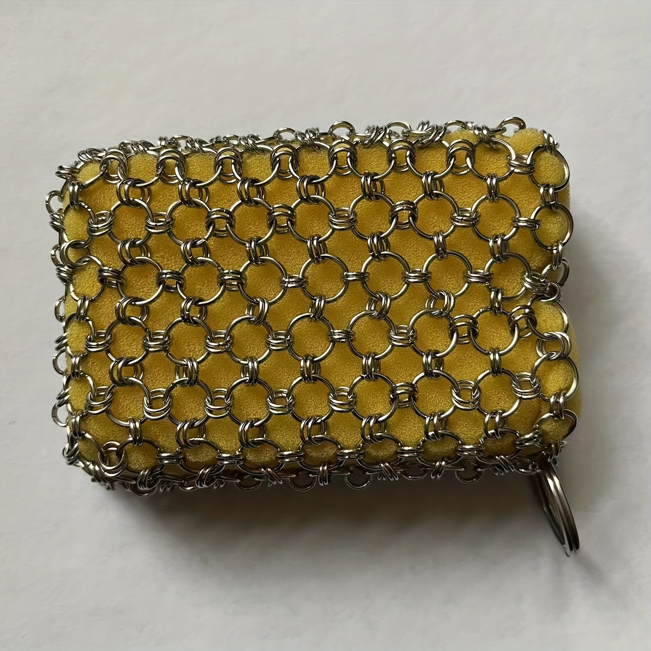 Most Flexible Cast Iron Scrubber,316L Chainmail Scrubber +