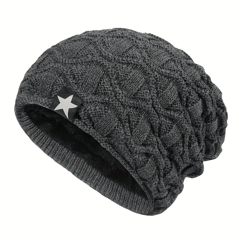 Winter Beanies Velvet Knitted Warm Hat Ear Protection Hat