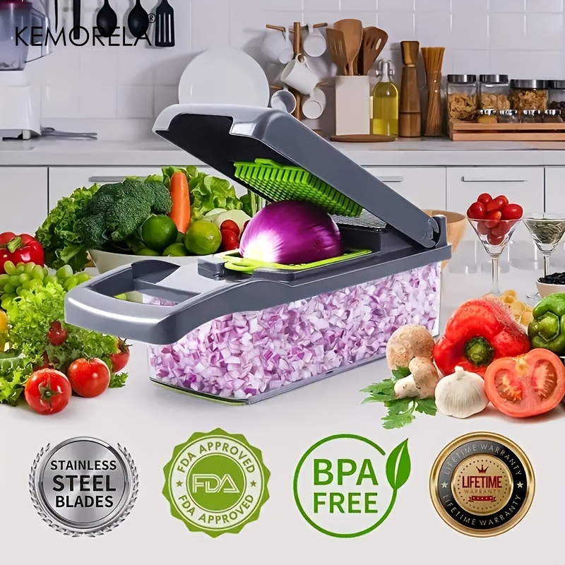 Vegetable Peeler With Storage Container With 3 Interchangeable Blades