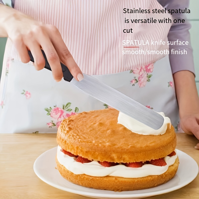 One piece Stainless Steel Angled Icing Spatula Cake - Temu