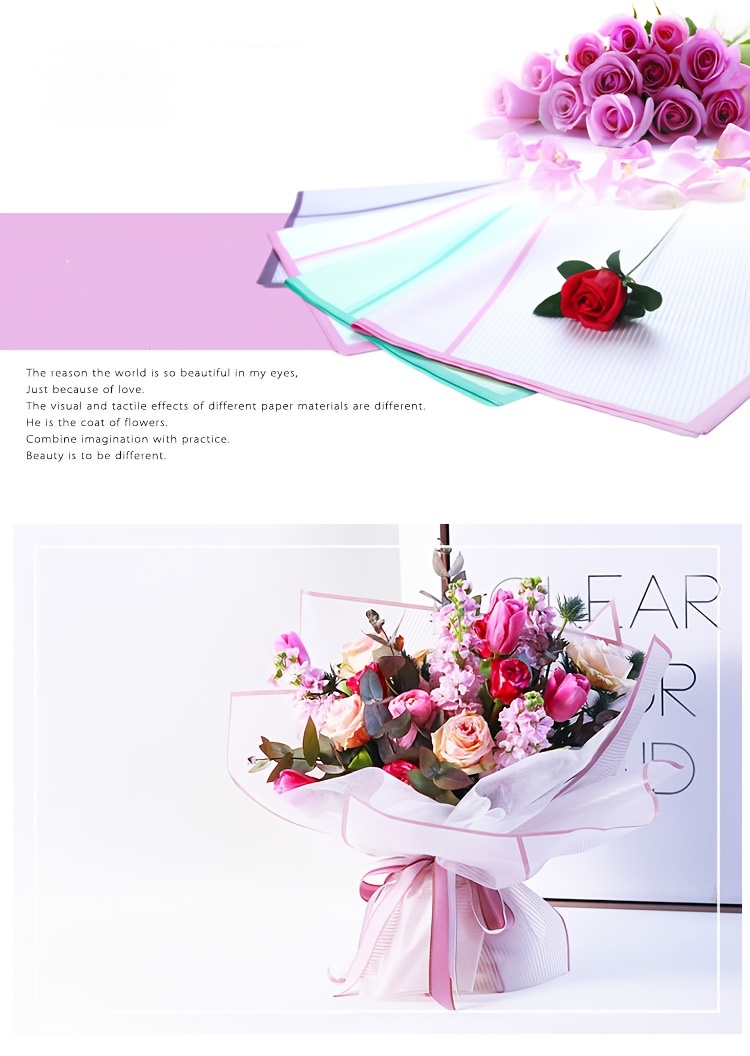 Mist Face Flower Paper Waterproof Bouquet Wrapping Paper - Temu