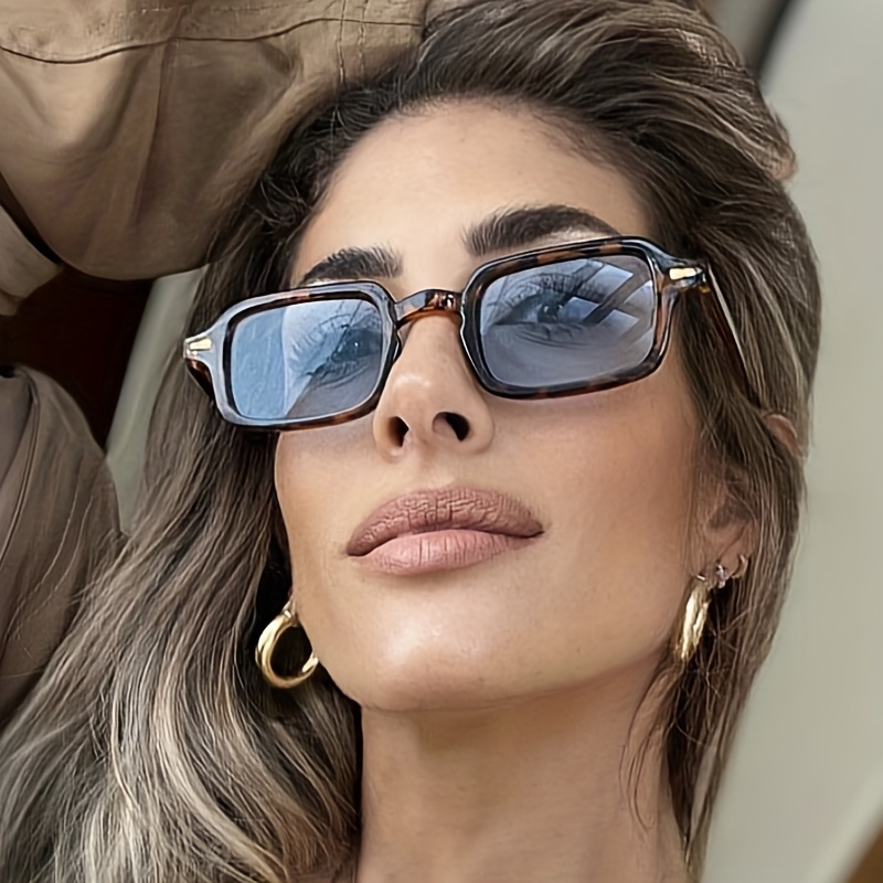 4 Styles, Modern Retro Large Frame Sunglasses, Trendy Metal Anti-Reflection Sunglasses, for Men Women Decors Photography Props,Temu