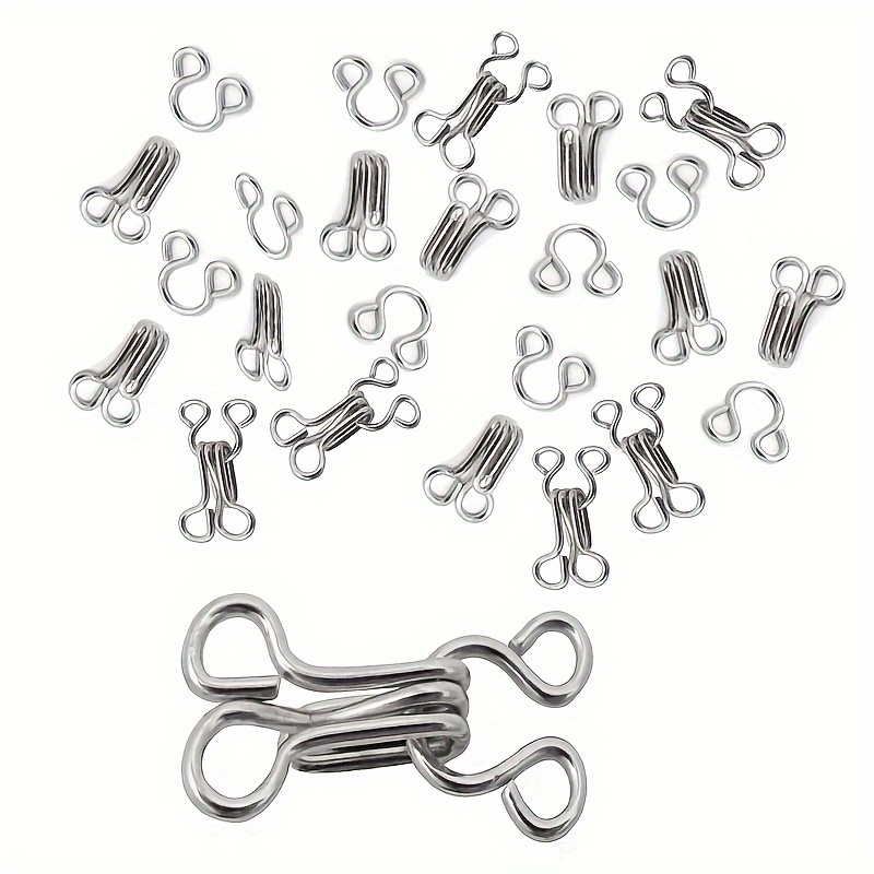50pcs Button Eye Closures for Trousers Skirt Hook and Bar Skirt Hook and  Eye Hook and Eyes for Hook and Eye Sewing Dress Invisible Trouser Hook and