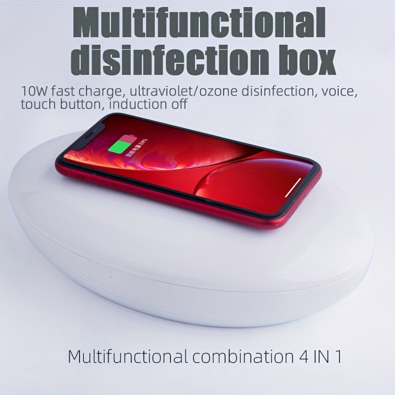 Boîte de désinfectant de téléphone Uv avec type c Charge Uvc Lampe Téléphone  Cleaner Box pour Ios Android Montres Intelligentes Sac à Main Lunettes  Outil