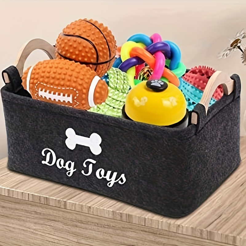 1 pc Pet Toy Box and Dog Toy Box Storage Basket Chest Organizer