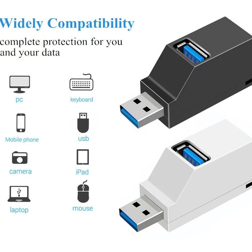 Best Deal USB 3.0 Hub Multi Data Transfer Mini Multiple 3 Port Hab USB Hub Expander Splitter Adapter USB HUB