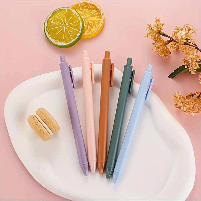 M17f 5 Pcs Portable Colored Gel Pen Macaron Color Set Morandi