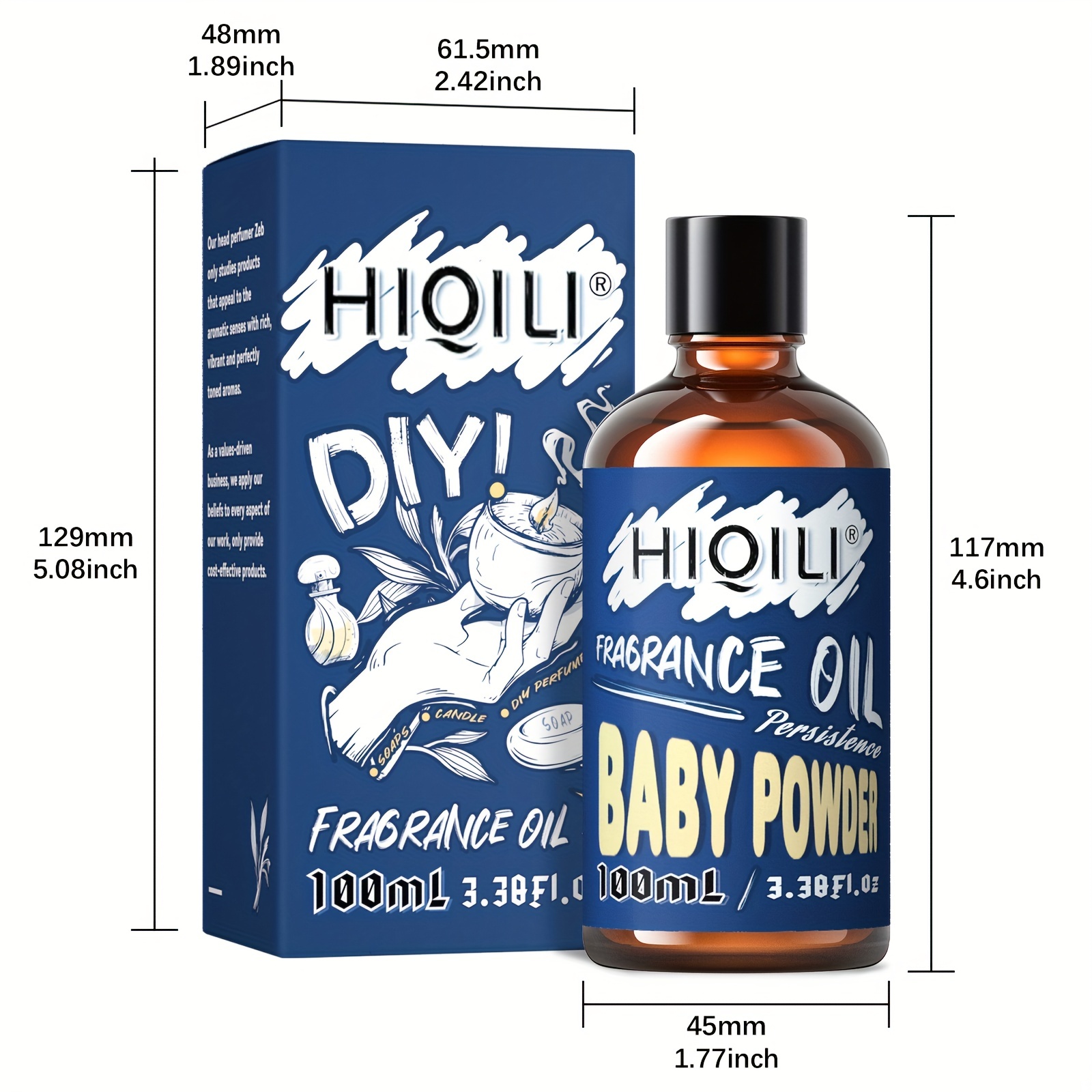 HIQILI Baby Powder Essential Oil - Refreshing Fragrance Oil for Diffuser,  Candle Soap Perfume Lotion Making, Mild Home Scent, 3.38 Fl Oz Halloween