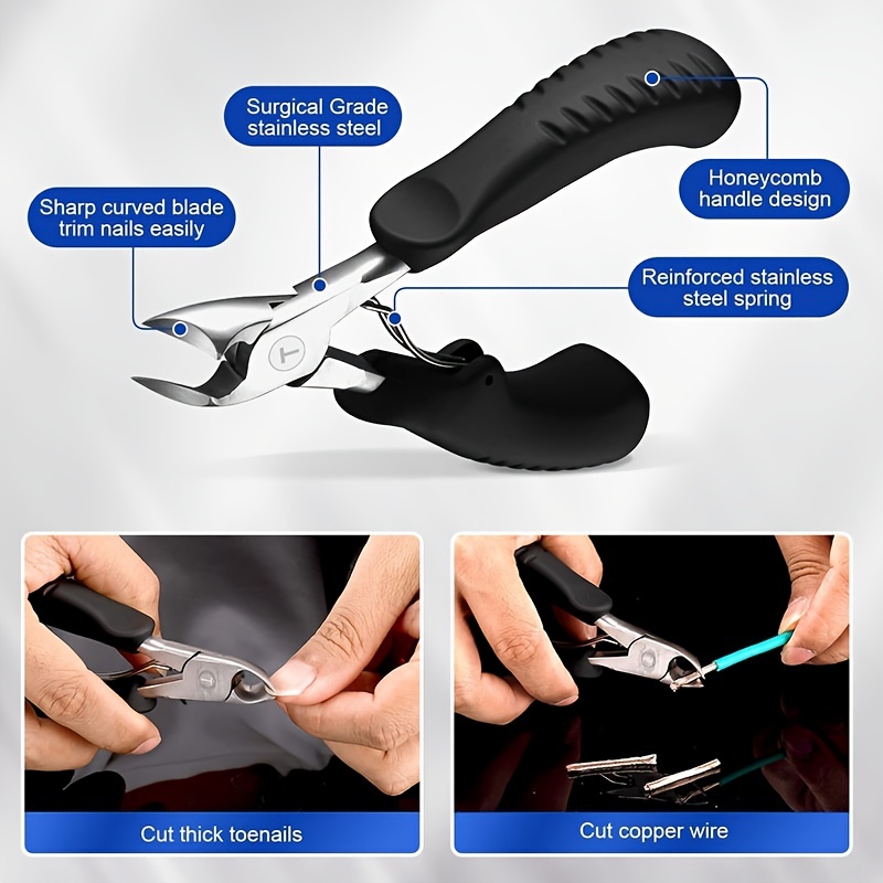 Stainless Steel Nail Clipper for Thick Toenails Trimmer Lighter