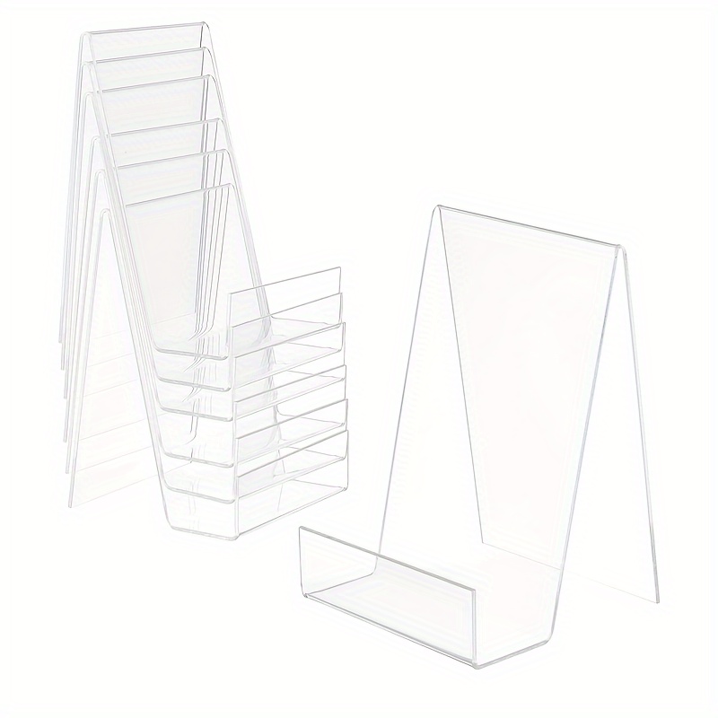 Acrylic Book Stand With Ledge Clear Display Easels Plate For Books