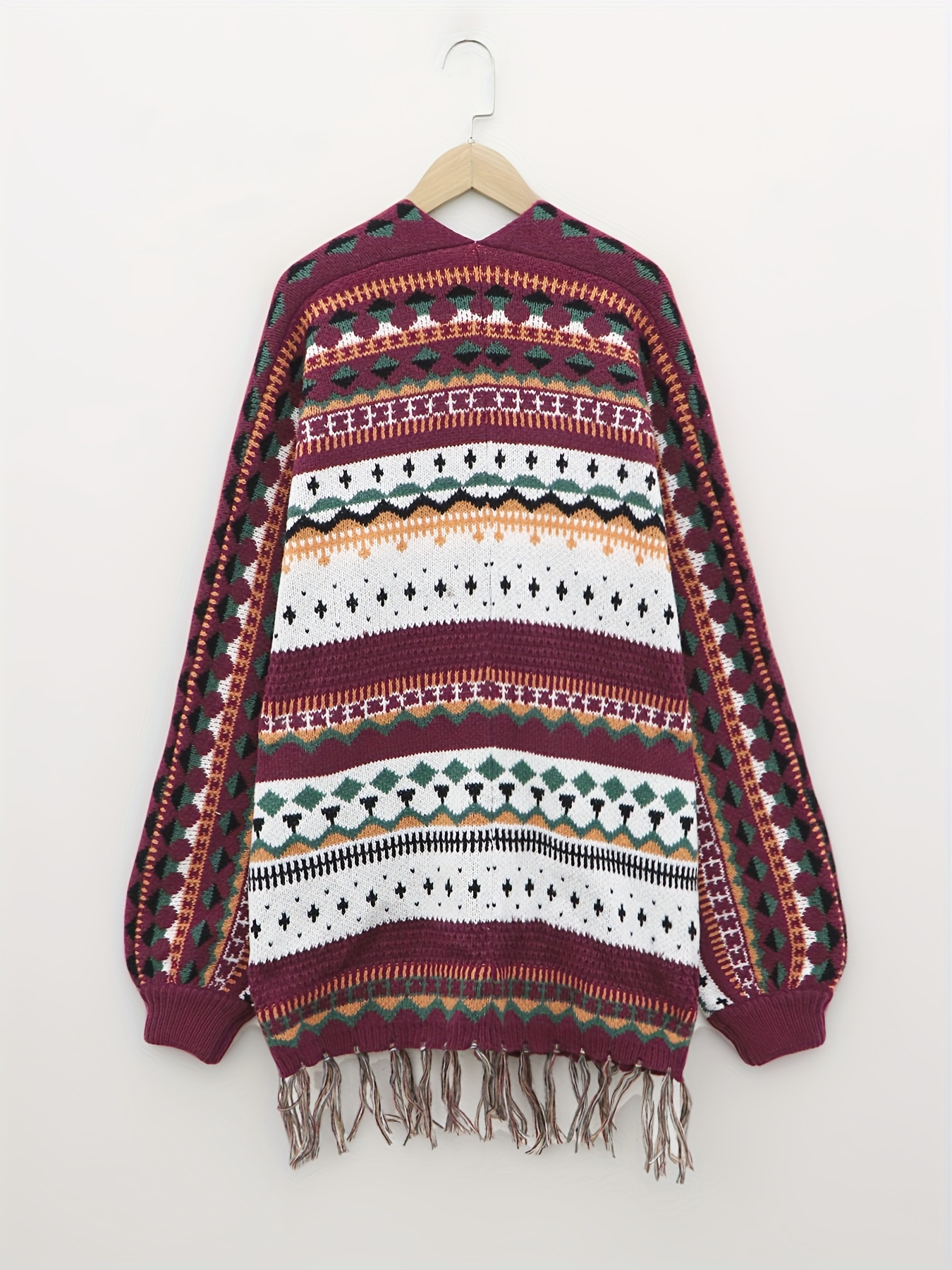 Multicolor tribal 2025 long sleeve sweater