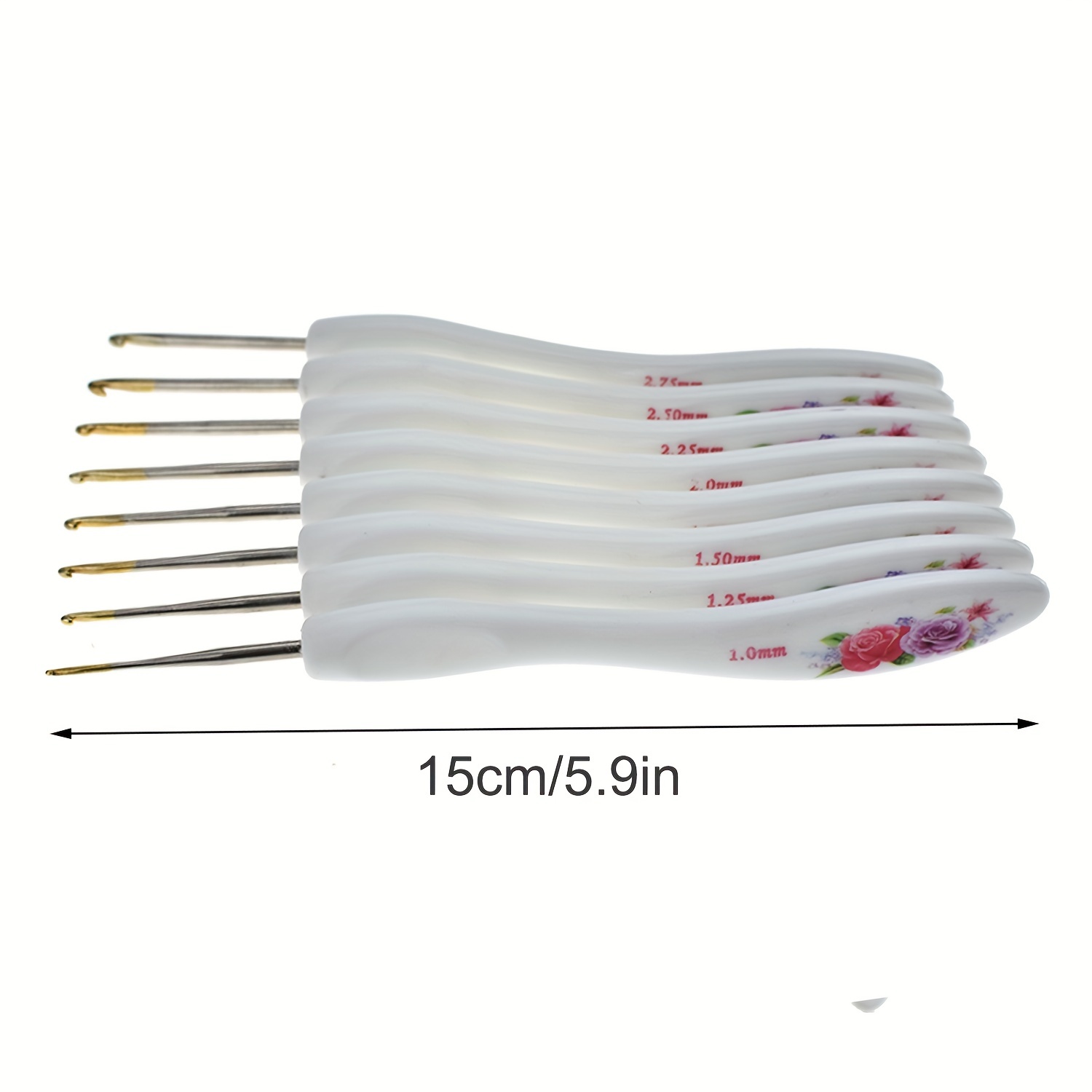 8pcs/set Plastic Handle Aluminum 2.5-6mm Crochet Knitting Needles Set For  Weave Sewing Needle Tool 8pcs Multicolor Crochet Hook (Random Color)