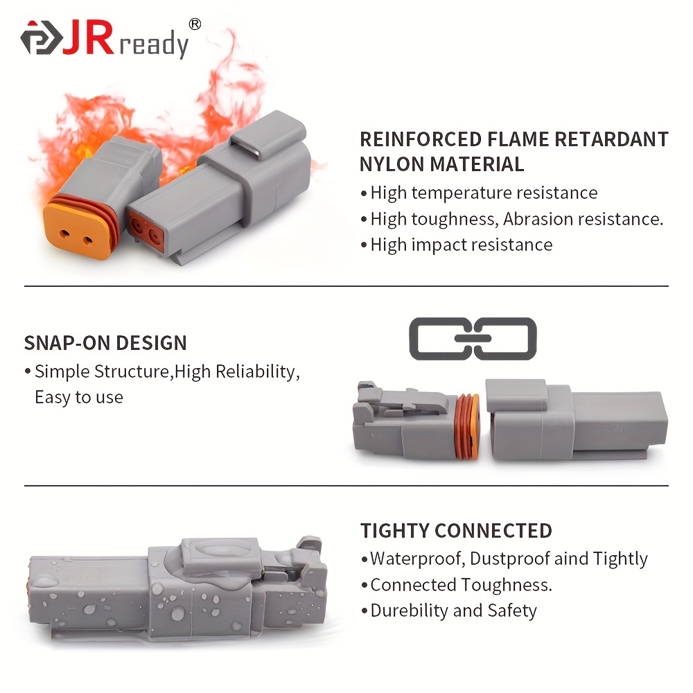 JRready 604個 DT Deutschコネクターキット、2 3 4 6 8 12ピングレーDT