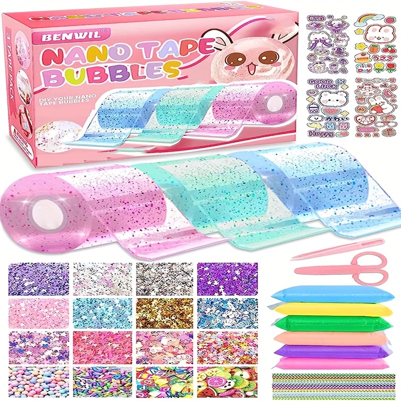 Nano Tape Bubble Kit For Kids With Step By Step Video Tutorials Nano Double  Sided Adhesive Gel Grip Traceless Tape, Discounts For Everyone
