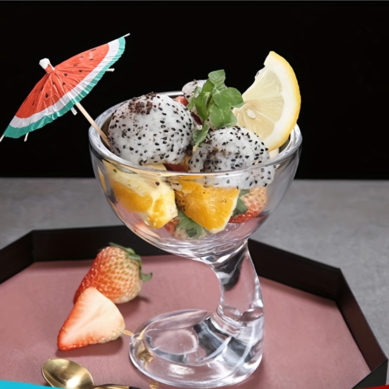 Glass Ice Cream Bowl Glass Dessert Cups Lead free Footed - Temu